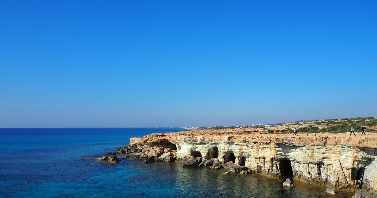 Sea caves on the coast of Cyprus