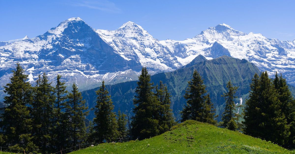 The Jungfrau region of the Swiss Alps